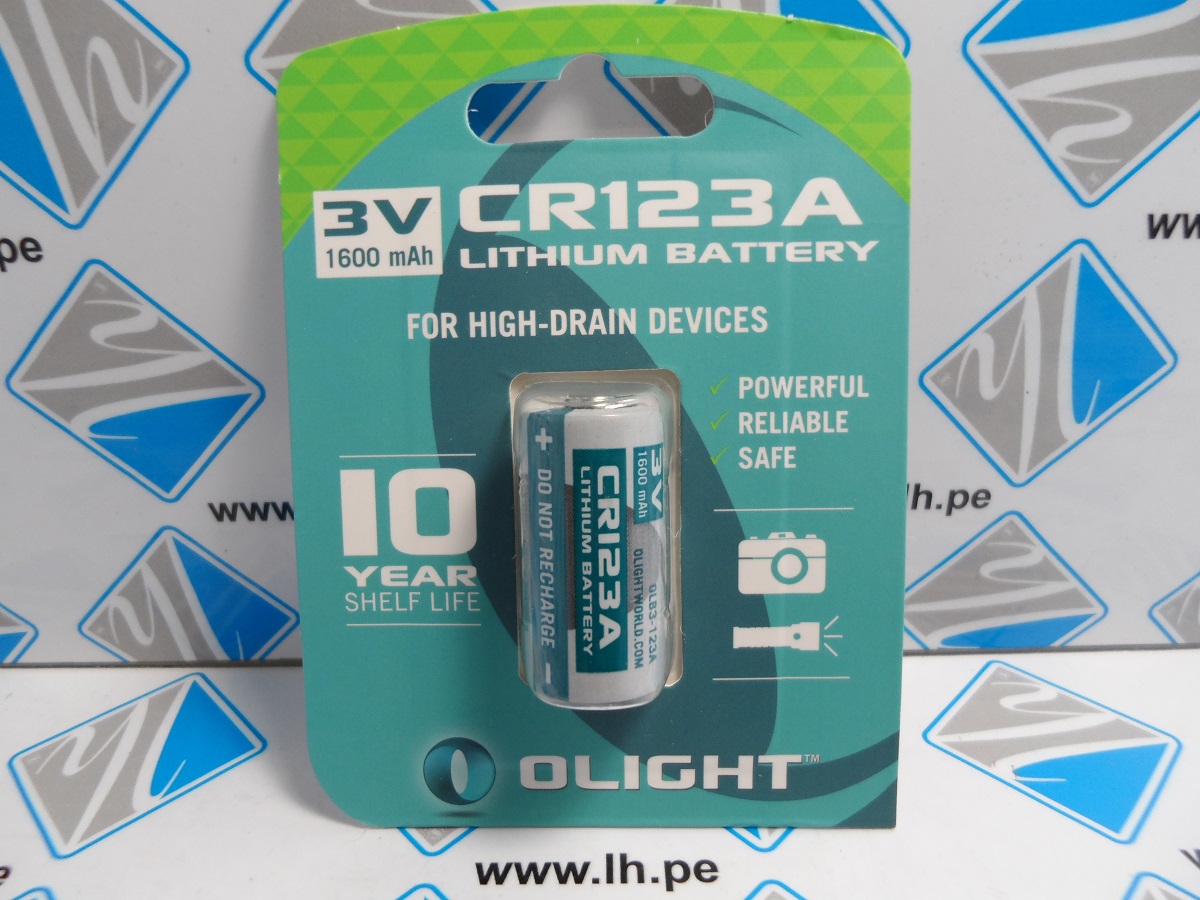 OLB3-123 CR123A       Batería Lithium (3V, 1600mAh)